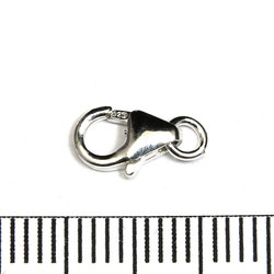 Karbinhake droppformad 8,2 mm sterling silver