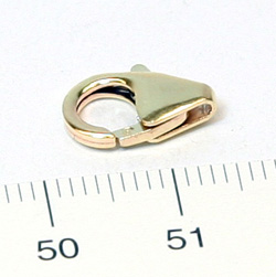 Karbinhake droppformad 12 mm gold filled