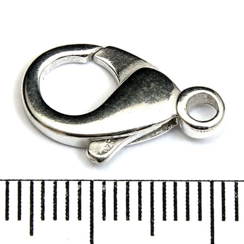 Karbinhake oval 17 mm sterling silver