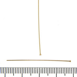 Hattpinnar 40 mm 0,4 mm gold filled