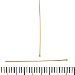 Hattpinnar 40 mm 0,5 mm gold filled