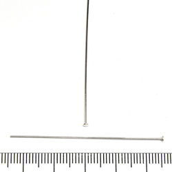 Hattpinnar 50 mm 0,64 mm sterling silver