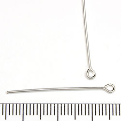 Öglepinnar 30 mm 0,8 mm sterling silver