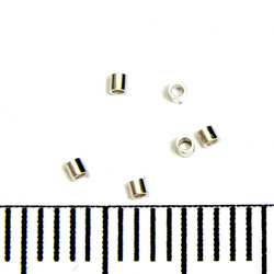 Mikro-klämtuber 1 x 1 mm sterling silver