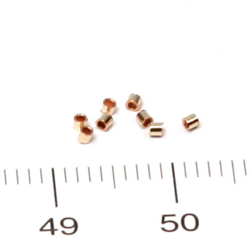 Mikro-klämtuber 1 x 1 mm gold filled