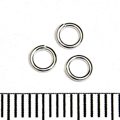 Öppen motring 4 mm 0,64 mm sterling silver