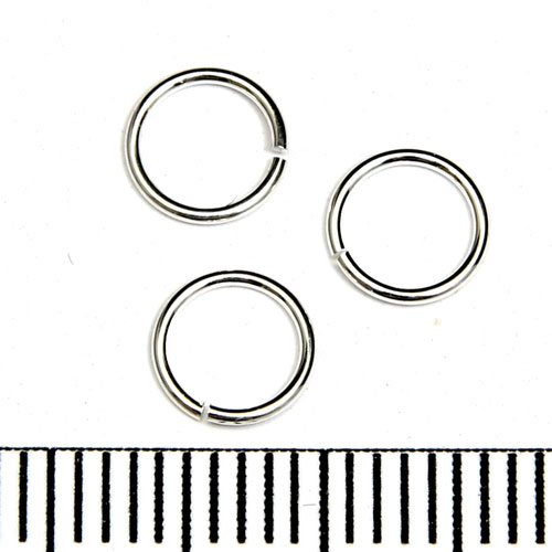 Öppen motring 6 mm 0,64 mm sterling silver