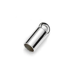 Ändhylsor 2 mm slät cylinder sterling silver
