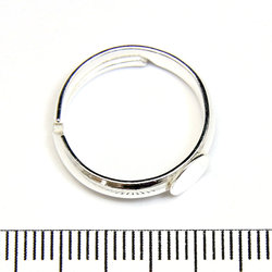 Ringstomme med 6 mm platta justerbar storlek sterling silver