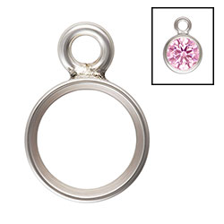 Hänge med sargfattning för 4 mm stenar sterling silver