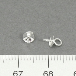 Fäste för halvborrad pärla 4 mm sterling silver