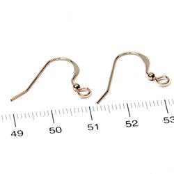 Örkrokar platt med 2 mm kula gold filled