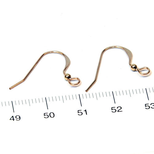 Örkrokar platt med 2 mm kula gold filled
