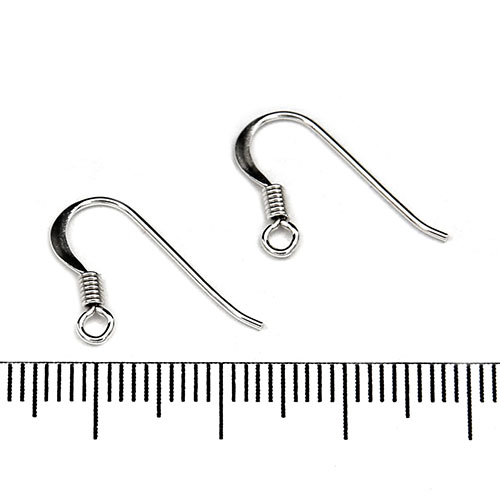Örkrokar platt med spiral tjocklek 0,7 mm sterling silver 