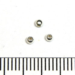 Slät skarvlös silverpärla 2 mm hål 0,9 mm sterling silver