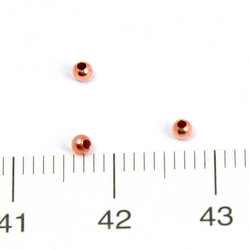Slät skarvlös pärla 2 mm koppar 