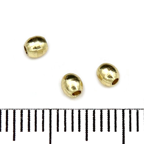 Slät rund pärla 3 mm mässing