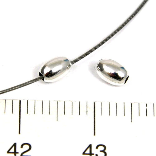 Oval pärla 3,0 x 4,0 mm sterling silver