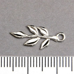 Berlock kvist med löv 16 mm sterling silver