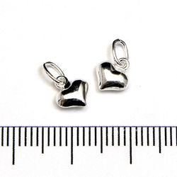 Berlock hjärta 6 x 5 mm sterling silver