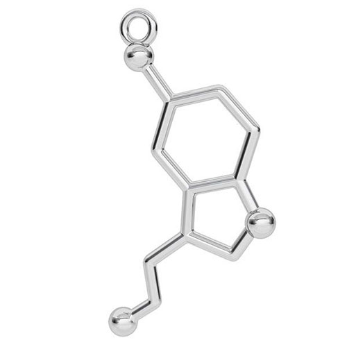 Berlock molekyl serotonin sterling silver
