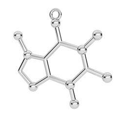 Berlock molekyl koffein sterling silver