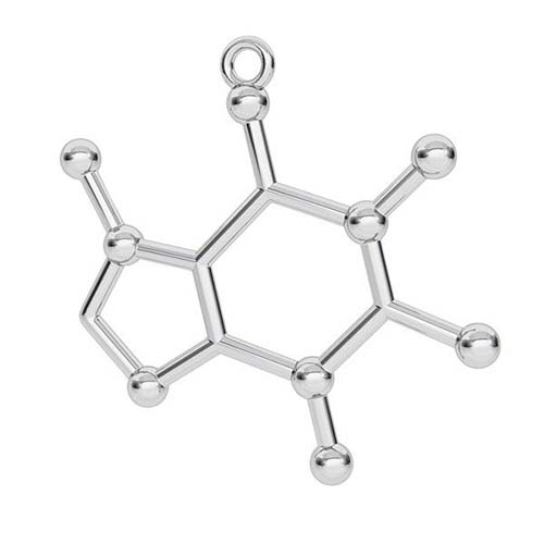 Berlock molekyl koffein sterling silver - Utgående vara