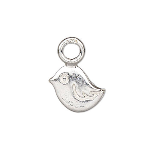 Miniberlock fågel 5,5 x 4,5 mm sterling silver - Utgående vara
