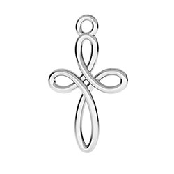 Berlock kors 18 mm sterling silver