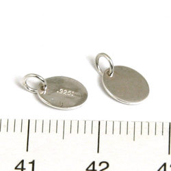 Oval tag med 925-stämpel 7,3 mm x 5,5 mm sterling silver