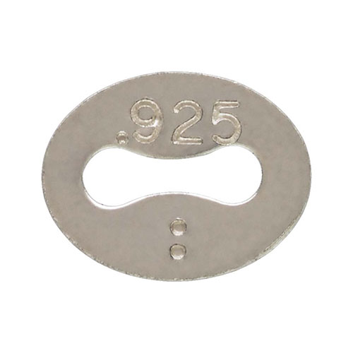 Stämpelbricka 925 för smyckeslås sterling silver