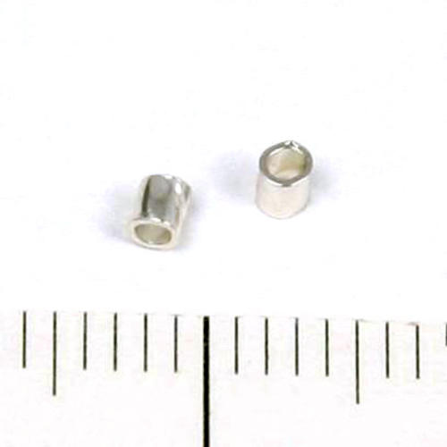 Tvinnat rör (klämtub) 2 x 2 mm sterling silver