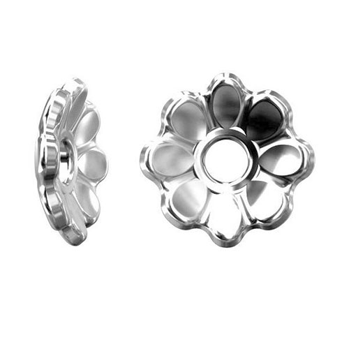 Pärlhatt blomma 7 mm sterling silver