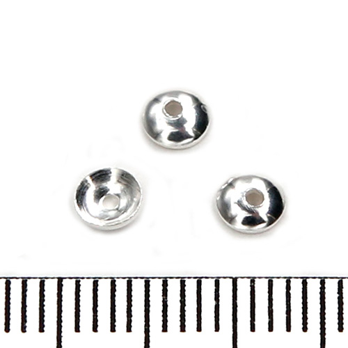 Runda släta pärlhattar 4 mm sterling silver
