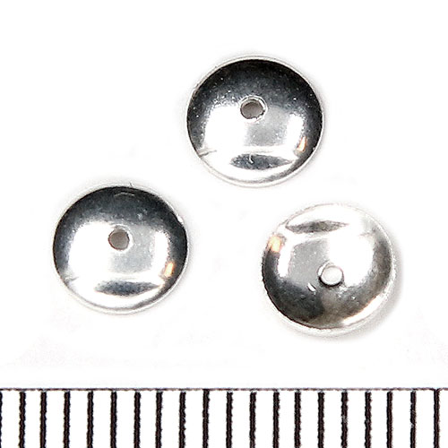Runda släta pärlhattar 6 mm sterling silver