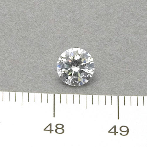 Cubic zircon rund vit 6 mm