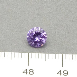 Cubic zircon rund lila 6 mm