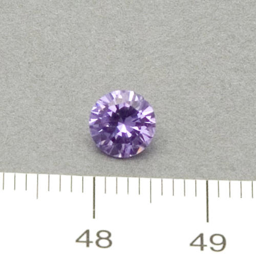 Cubic zircon rund lila 6 mm