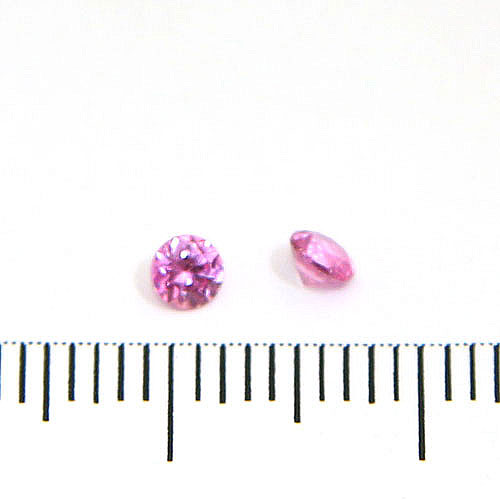 Syntetisk rosa rubin (korund) 3 mm