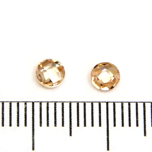 Cubic zircon rund checkerboard champagne 4 mm