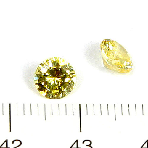 Cubic zircon rund gul 6 mm