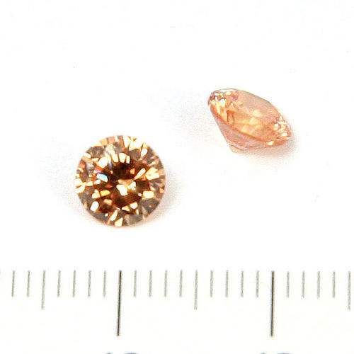 Cubic zircon rund champagne 6 mm