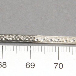 Mönstrat silverband med bladrosetter 2,9 mm sterling silver
