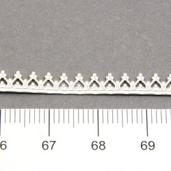 Mönstrad silversarg upp-och-nervända hjärtan 4,8 mm sterling silver